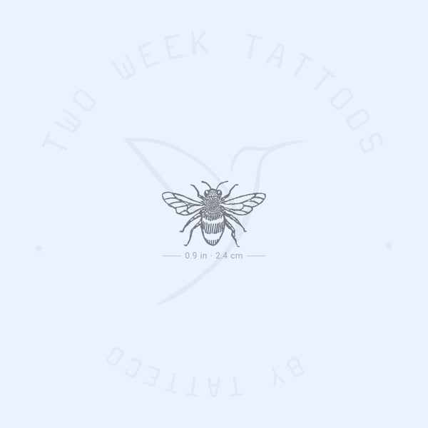 Hand-drawn Bee Semi-Permanent Tattoo - Set of 2