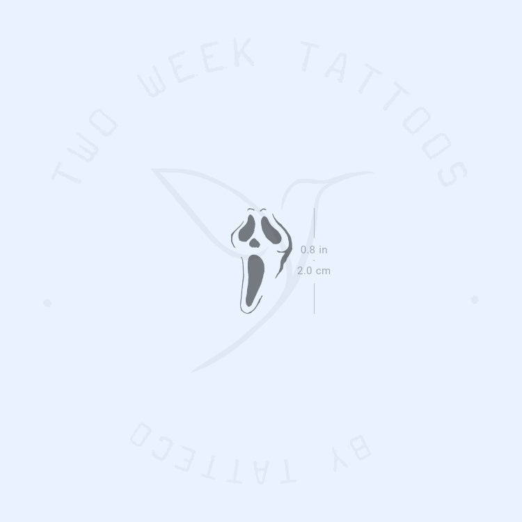 Ghost Face Semi-Permanent Tattoo - Set of 2