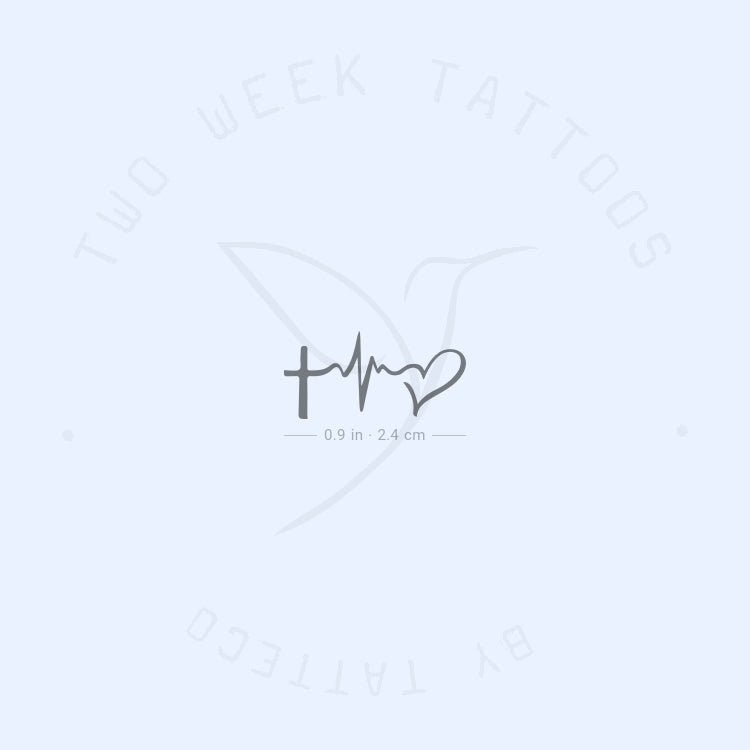 Small Faith Hope Love Semi-Permanent Tattoo - Set of 2