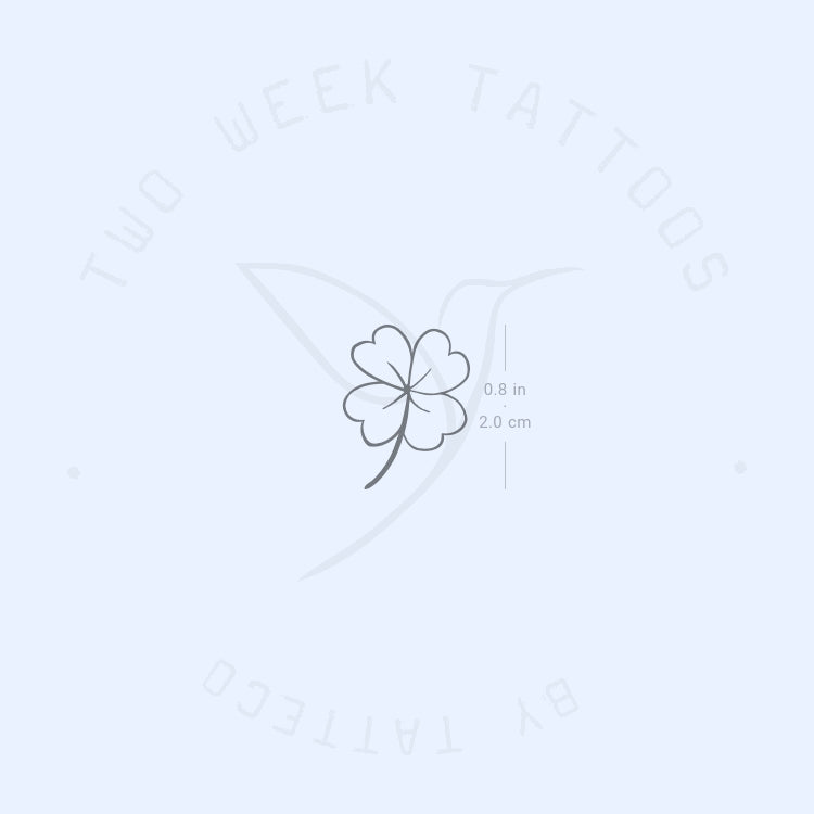 Four Leaf Clover Semi-Permanent Tattoo - Set of 2