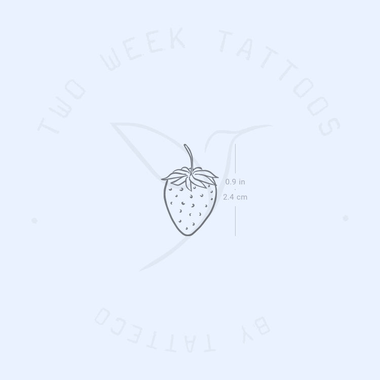 Tatuaje semipermanente de fresa - Juego de 2