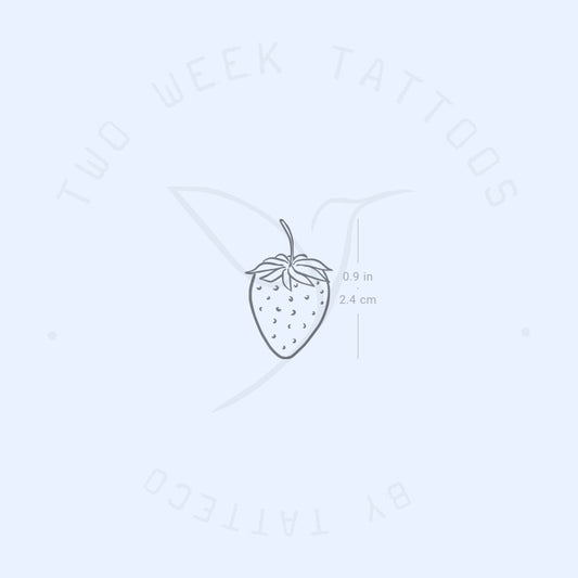 Tatuaje semipermanente de fresa - Juego de 2