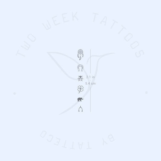 Tatuaje semipermanente Lucky Chain (juego de 2)