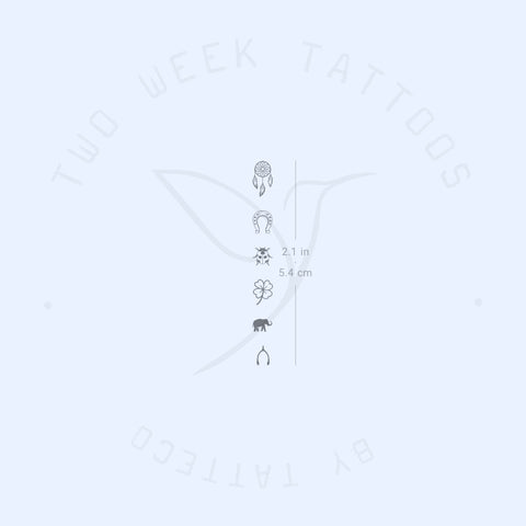 Lucky Chain Semi-Permanent Tattoo - Set of 2