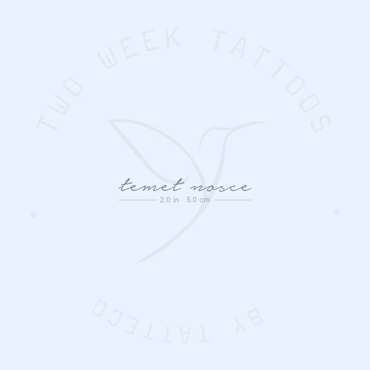 Temet Nosce Semi-Permanent Tattoo - Set of 2