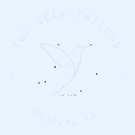 Tatuaje semipermanente minimalista de la constelación de Libra (juego de 2)