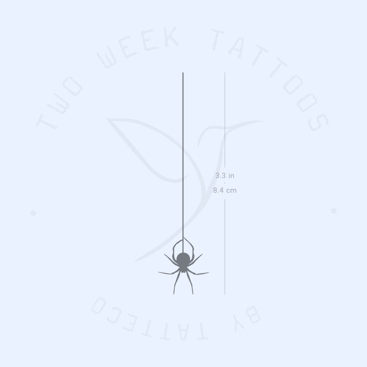 Hanging Spider Semi-Permanent Tattoo - Set of 2