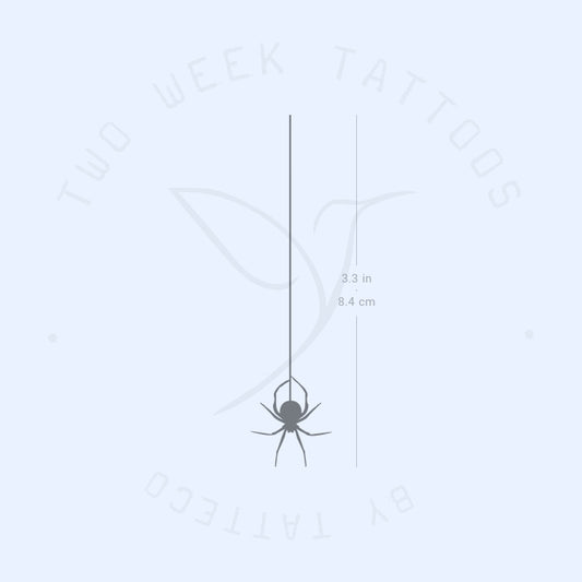 Tatuaje semipermanente de araña colgante (juego de 2)