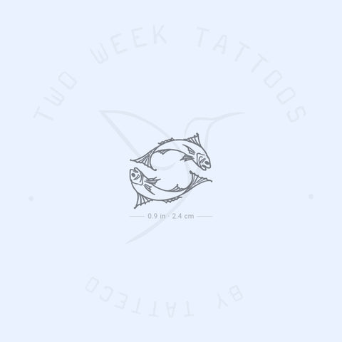 Fish Couple Semi-Permanent Tattoo - Set of 2