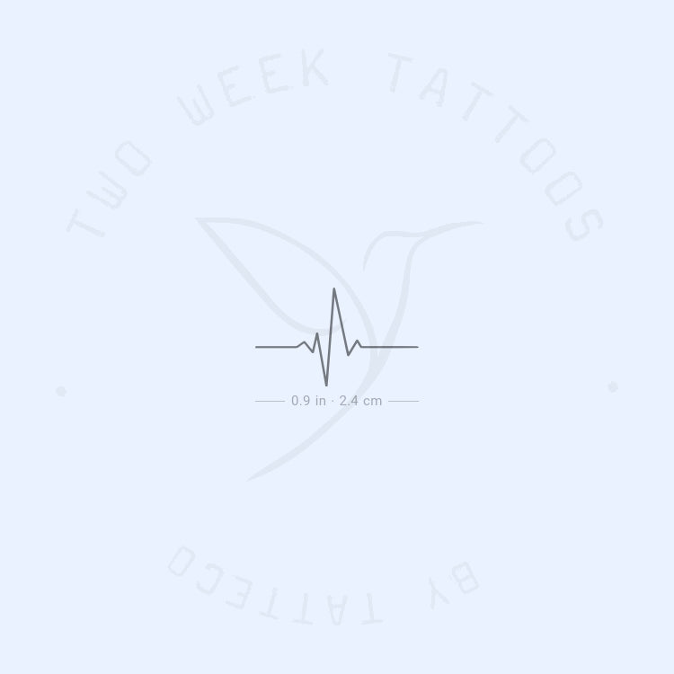 Heartbeat Semi-Permanent Tattoo - Set of 2