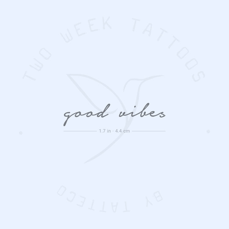 Good Vibes Semi-Permanent Tattoo - Set of 2