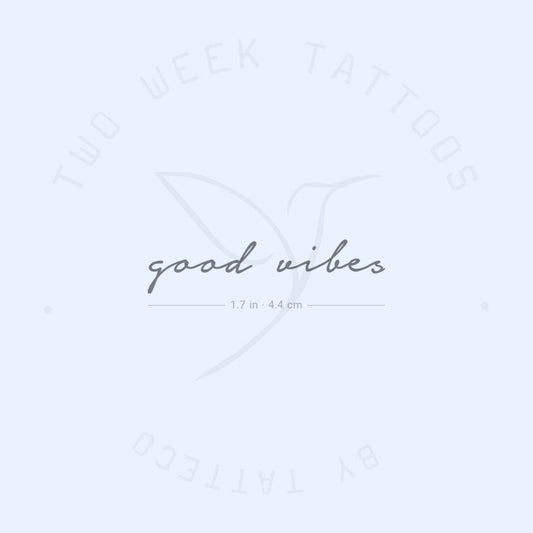 Tatuaje semipermanente "Buenas vibras" - Juego de 2