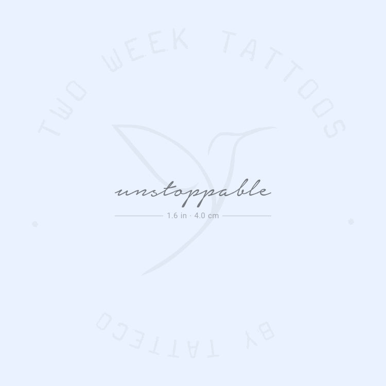 Unstoppable Semi-Permanent Tattoo - Set of 2