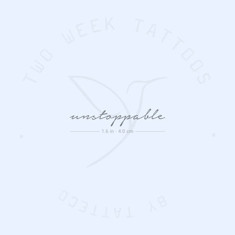 Unstoppable Semi-Permanent Tattoo - Set of 2