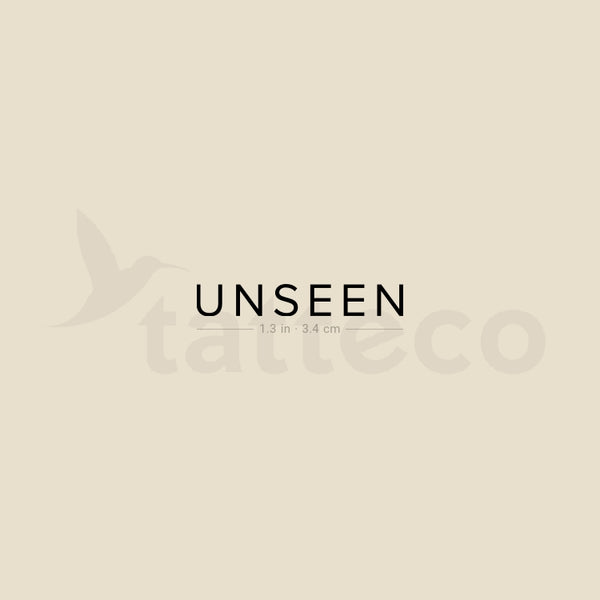 Unseen Temporary Tattoo - Set of 3