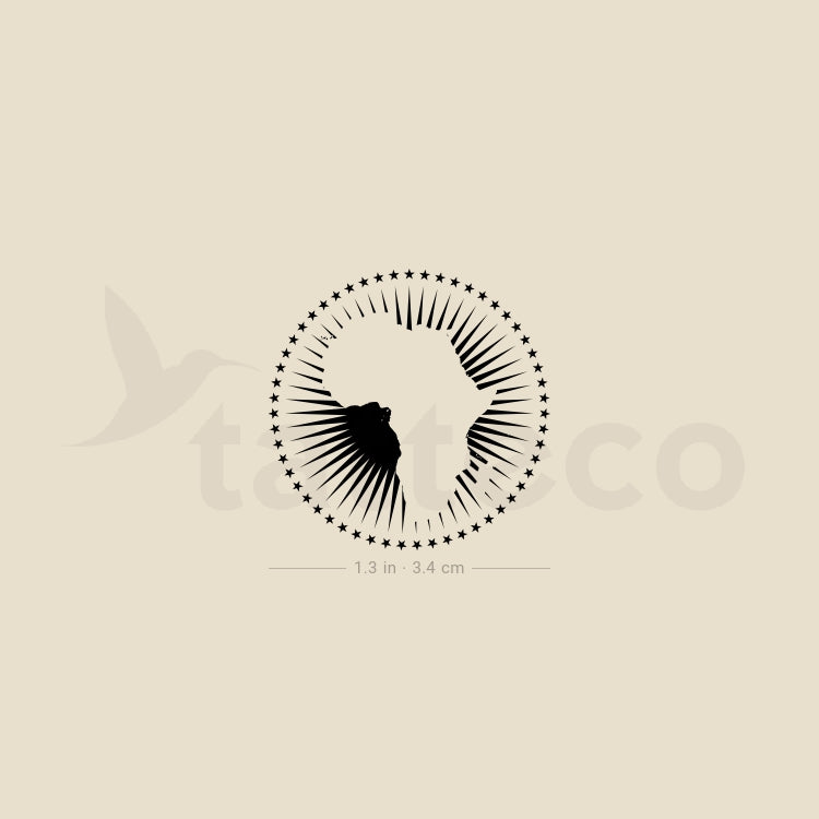 African Union Temporary Tattoo - Set of 3