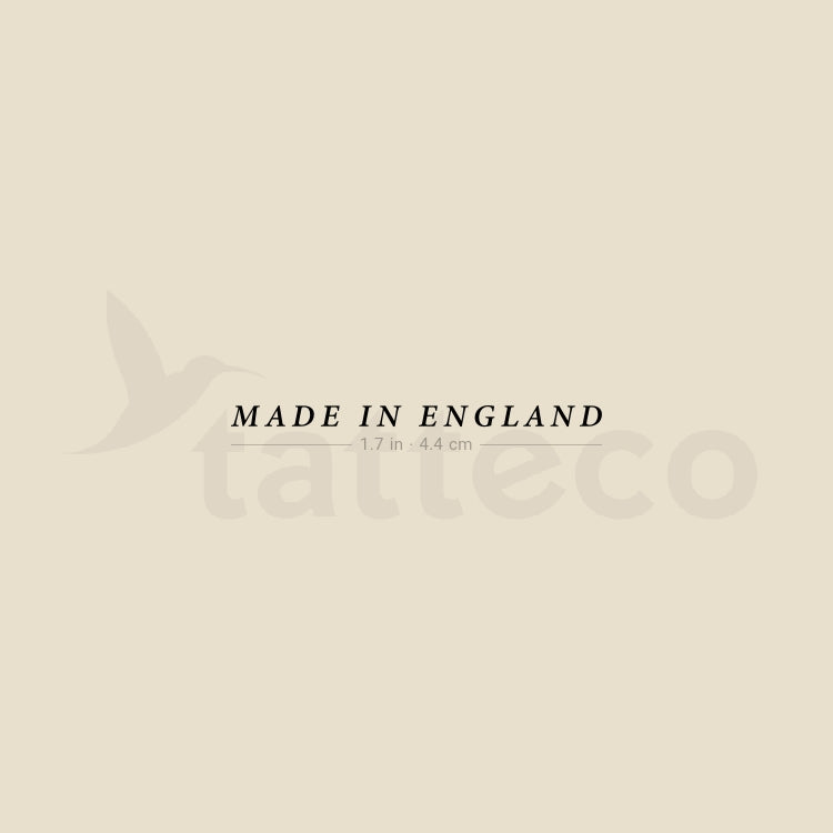 Made In England Temporary Tattoo - Set of 3