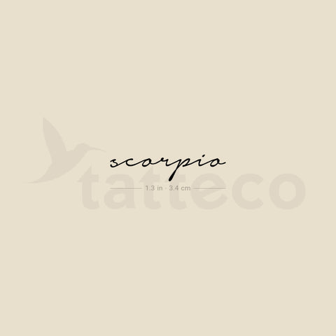 Scorpio Temporary Tattoo - Set of 3