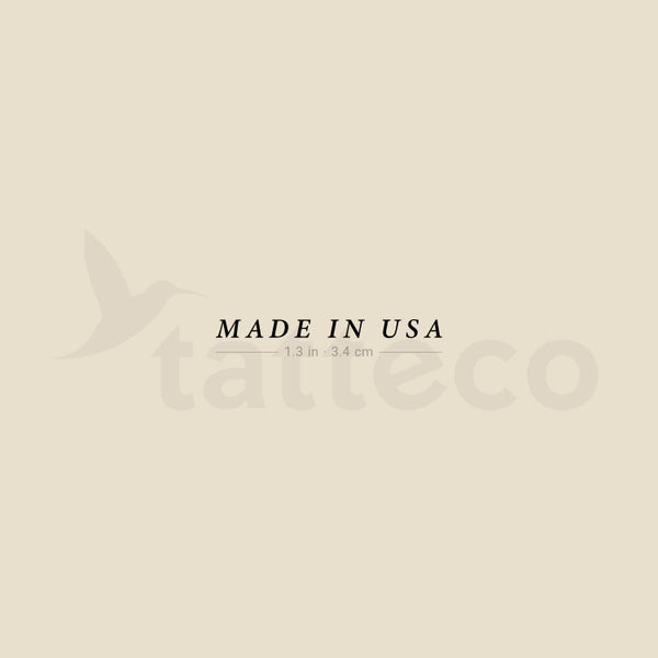 Made In USA Temporary Tattoo - Set of 3