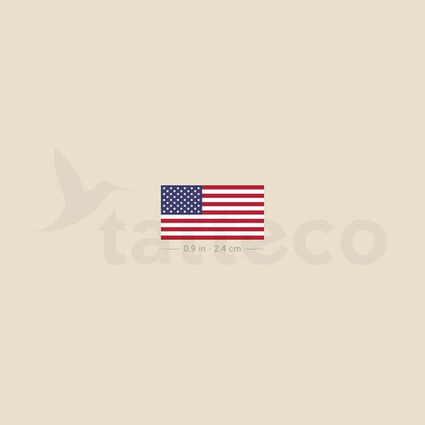 USA Flag Temporary Tattoo - Set of 3