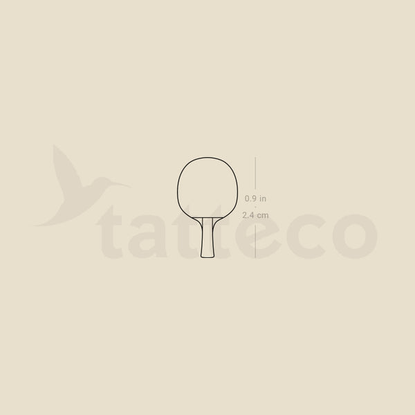 Ping Pong Paddle Temporary Tattoo - Set of 3