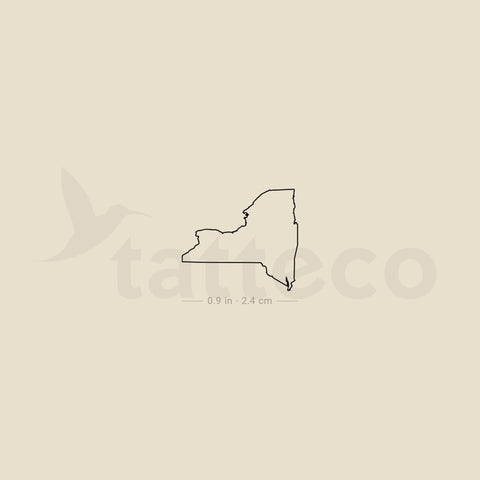 New York State Map Temporary Tattoo - Set of 3