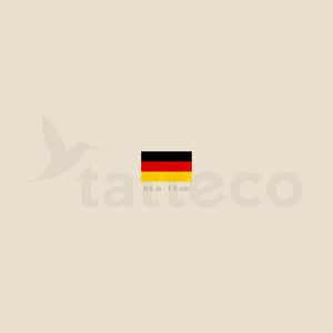 Small Germany Flag Temporary Tattoo - Set of 3