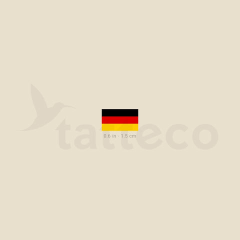 Small Germany Flag Temporary Tattoo - Set of 3