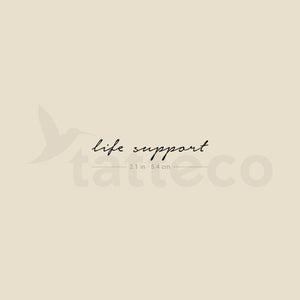 Life Support Temporary Tattoo - Set of 3
