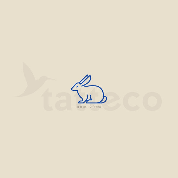 Water Rabbit Temporary Tattoo - Set of 3