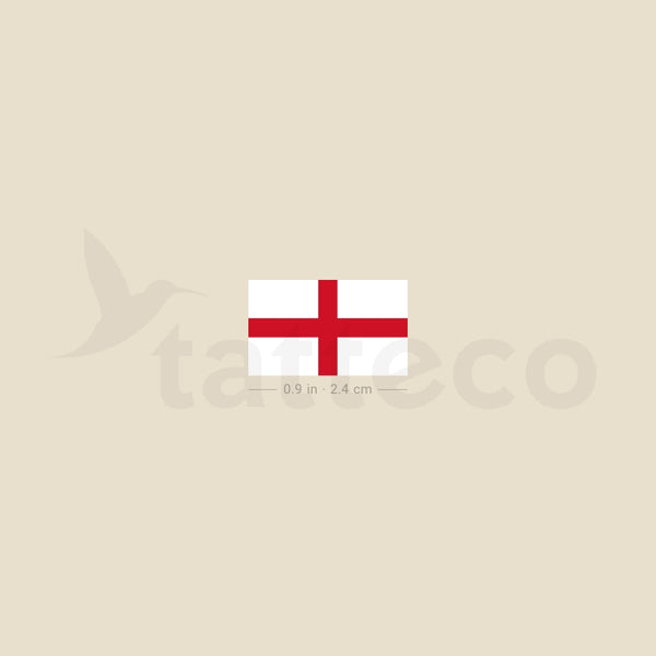 Small England Flag Temporary Tattoo - Set of 3