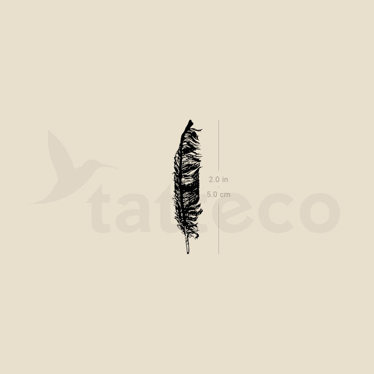 Feather Temporary Tattoo - Set of 3