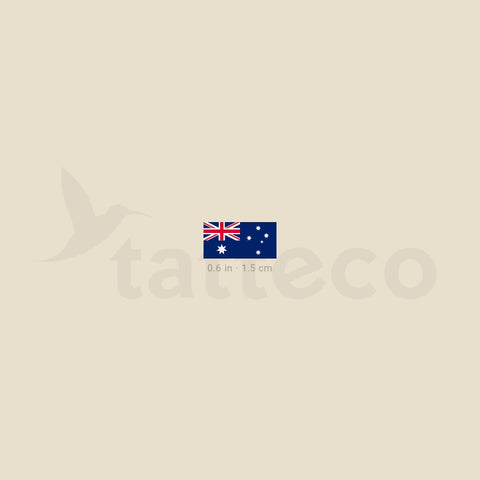 Small Australia Flag Temporary Tattoo - Set of 3