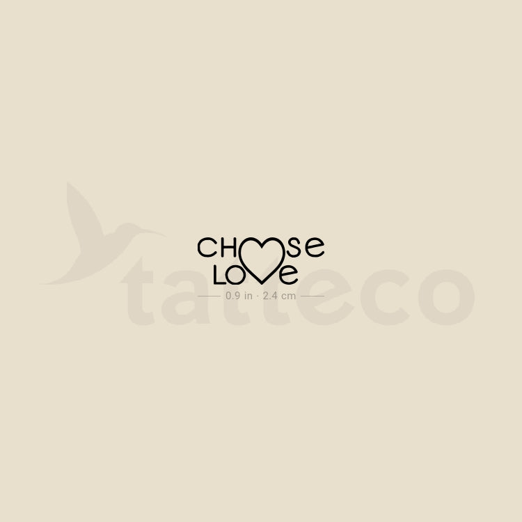 Little Choose Love Temporary Tattoo - Set of 3