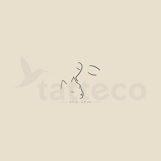 Small Kiss & Purr Temporary Tattoo - Set of 3