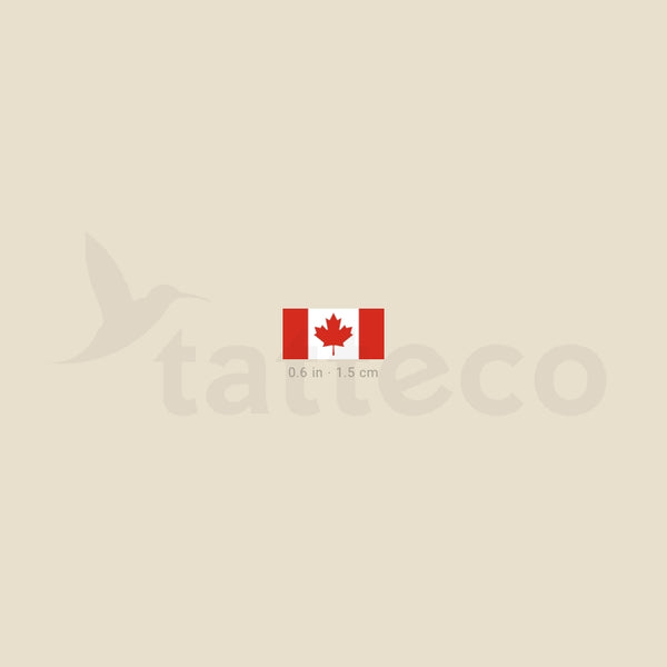 Small Canada Flag Temporary Tattoo - Set of 3