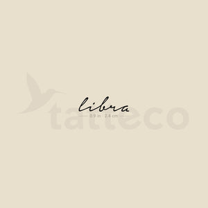 Libra Temporary Tattoo - Set of 3