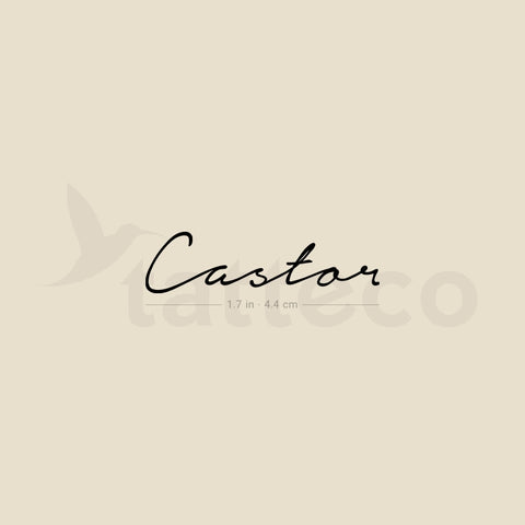 Castor Temporary Tattoo - Set of 3