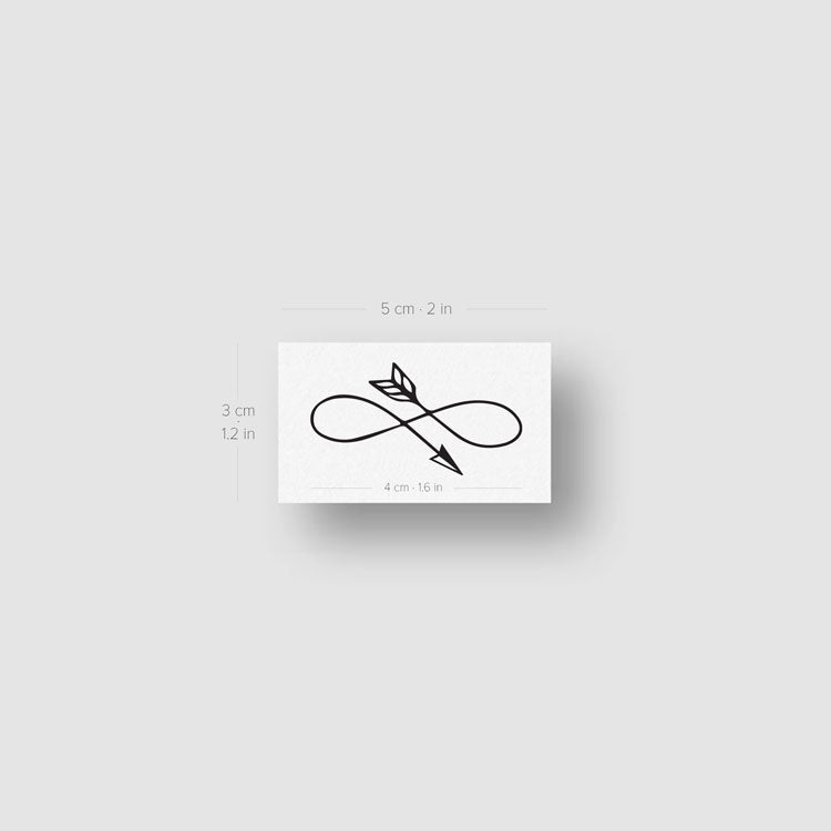 Infinity Arrow Temporary Tattoo - Set of 3
