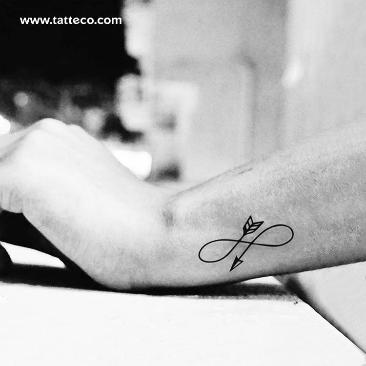Infinity Arrow Temporary Tattoo - Set of 3