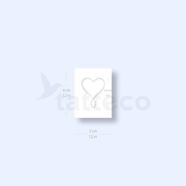 Heart Infinity Semi-Permanent Tattoo - Set of 2