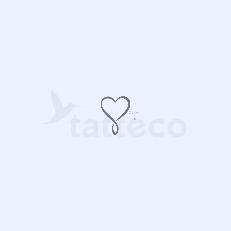 Heart Infinity Semi-Permanent Tattoo - Set of 2
