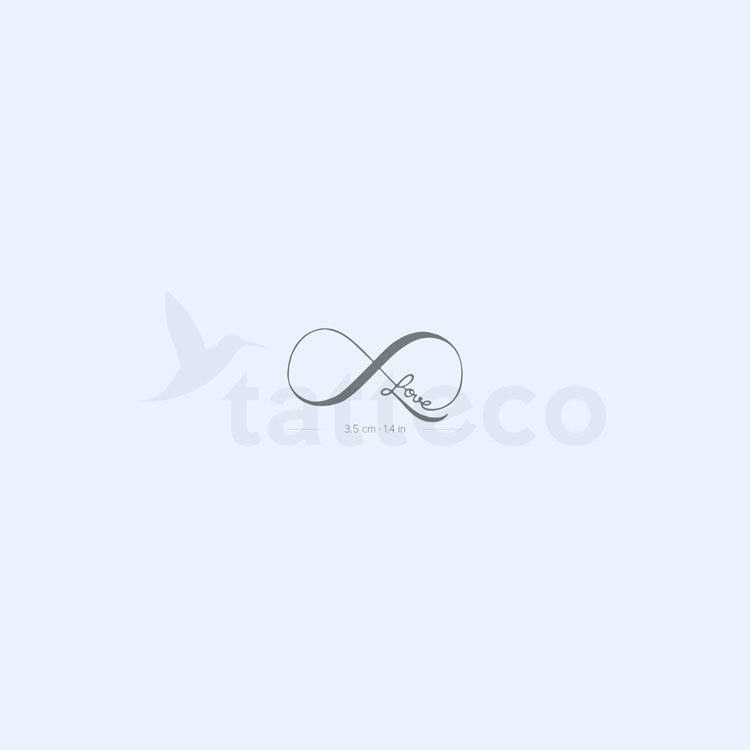 Tatuaje semipermanente de amor infinito - Juego de 2