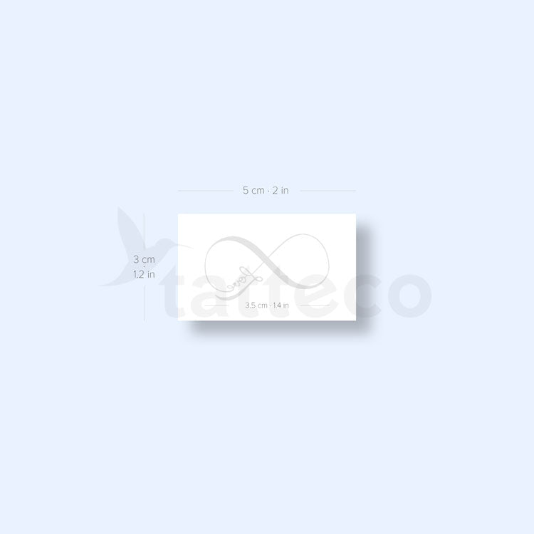 Tatuaje semipermanente de amor infinito - Juego de 2
