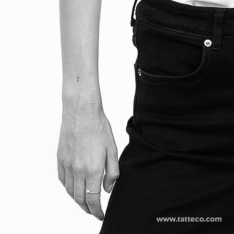 J Handwritten Letter Temporary Tattoo - Set of 3