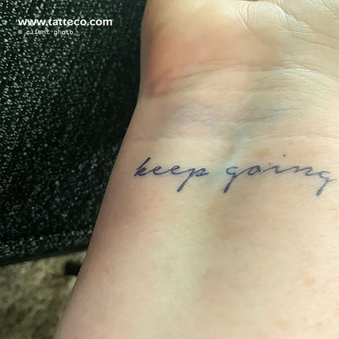 Keep Going Semi-Permanent Tattoo - Set of 2
