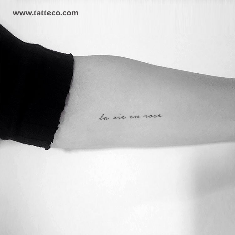 Tatuaje temporal La Vie En Rose - Juego de 3