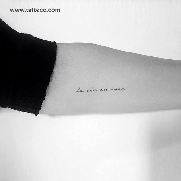 La Vie En Rose Temporary Tattoo - Set of 3