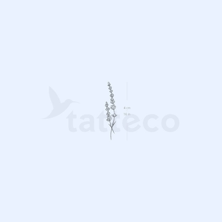 Semi-Permanent Fine Line Lavender Tattoo - Set of 2