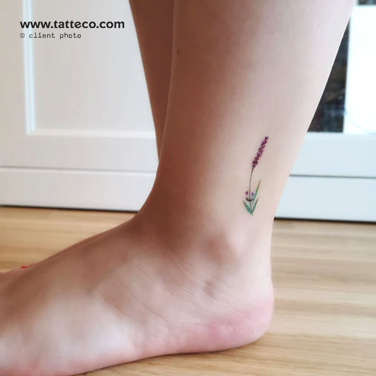 Tatuaje temporal de lavanda de Zihee - Juego de 3